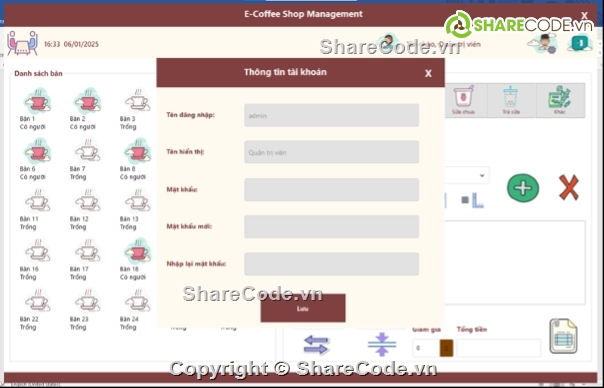 SQL Server,quản lý,quản lý cà phê,winform,coffee,cafe